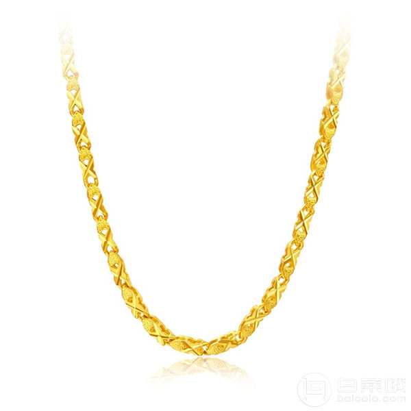 CHOW TAI FOOK 周大福 F132516 简约 足金车花时尚日字项链8.7g￥2644.3包邮包税（需领￥500优惠券）