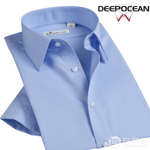 日本FLEX旗下品牌，DeepOcean 深海 男士 夏季纯棉免烫衬衫 多色新低￥69包邮（需领￥20优惠券）