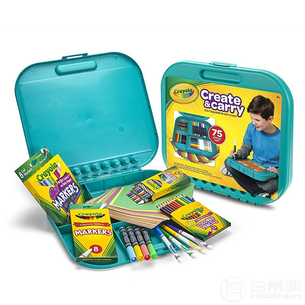 Crayola 绘儿乐 Create & Carry 二合一便携式手提绘画工具箱103.06元（满300享9折）