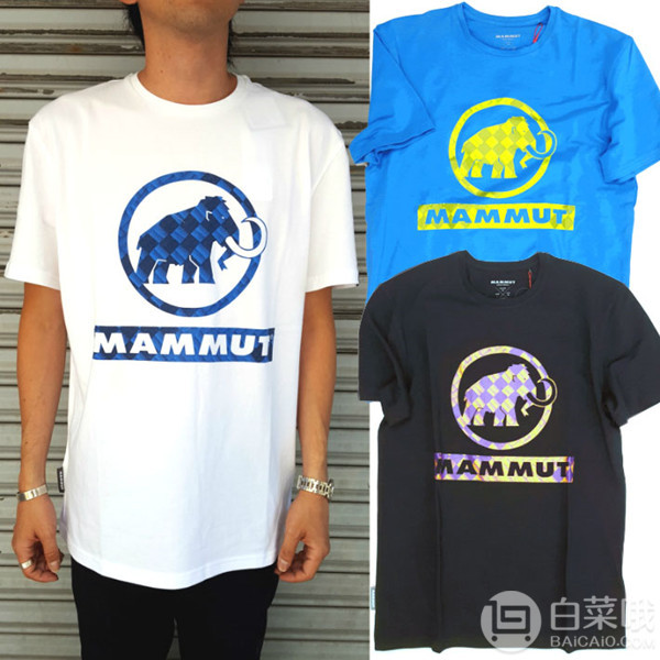 Prime day，Mammut 猛犸象 男士创意印花圆领短袖T恤 1017-00490 3色249元包邮