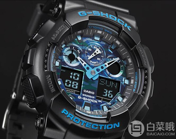 限Prime会员，Casio 卡西欧 G-Shock系列 GA-100CB-1A 男士多功能双显运动手表504.58元包邮（下单5折）