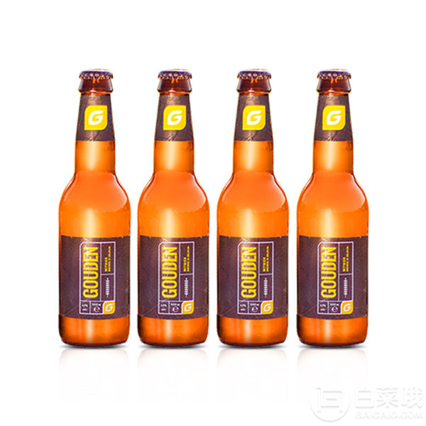 临期特价，比利时进口 Gouden 豪登 小麦啤酒330ml*4瓶19.9元包邮（需领60元优惠券）