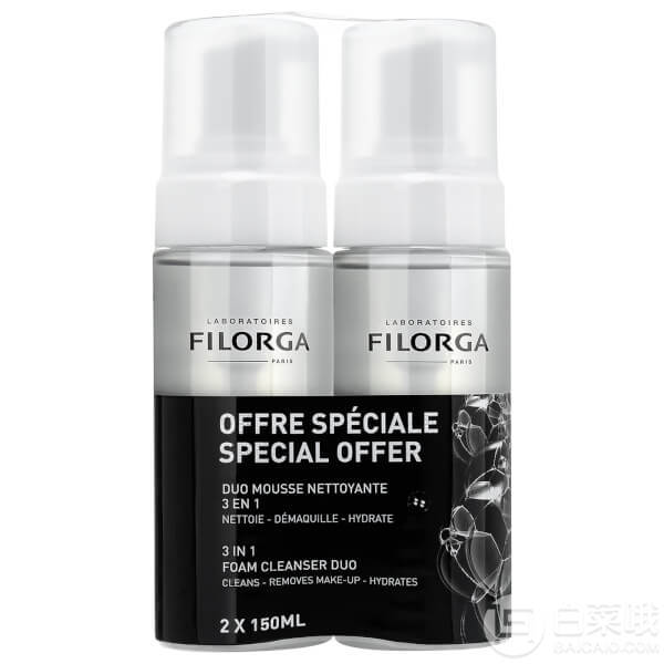 Filorga 菲洛嘉精选商品额外75折促销，洁面泡沫 150ml*2瓶装 £22.5（需用码）凑单免费直邮到手201元