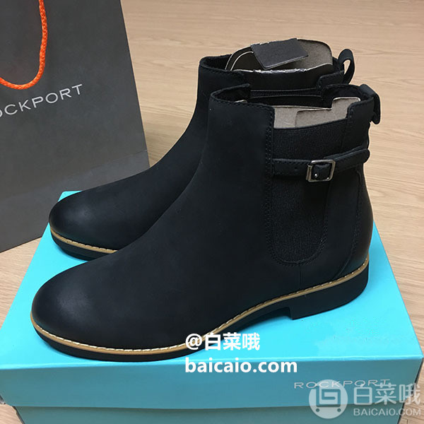 UK6码，Rockport 乐步 Alanda 女士真皮切尔西短靴 Prime会员免费直邮含税到手318元