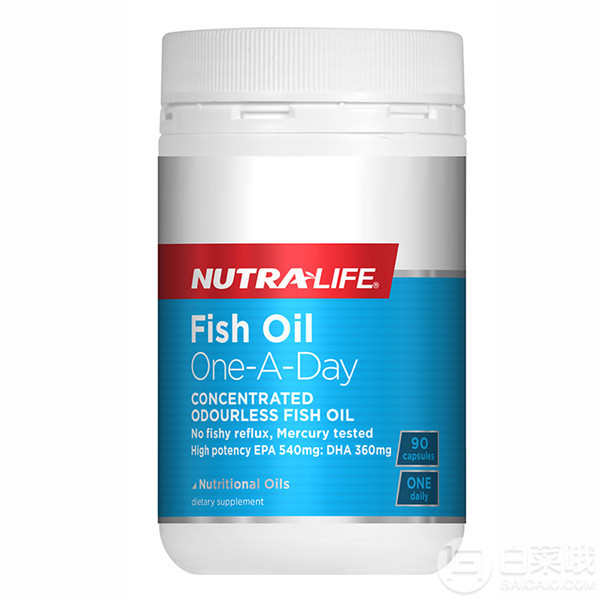 新西兰进口，Nutralife 纽乐 无腥味超浓缩深海鱼油软胶囊90粒50.09元含税包邮（需领60元优惠券）