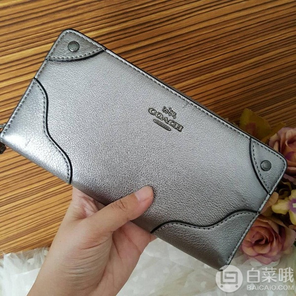 Coach 蔻驰 Grain Leather Mickie 女士真皮钱包 2.5折 .49（需用码）到手500元