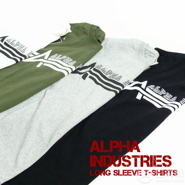 限尺码，Alpha Industries 阿尔法 Air Force Horizontal 男士纯棉长袖T恤 Prime会员凑单免费直邮含税到手150元