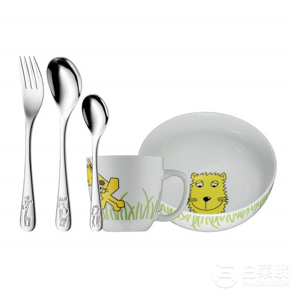 WMF 福腾宝 小狮子 儿童餐具5件套装 120000001074元包邮（需领券）