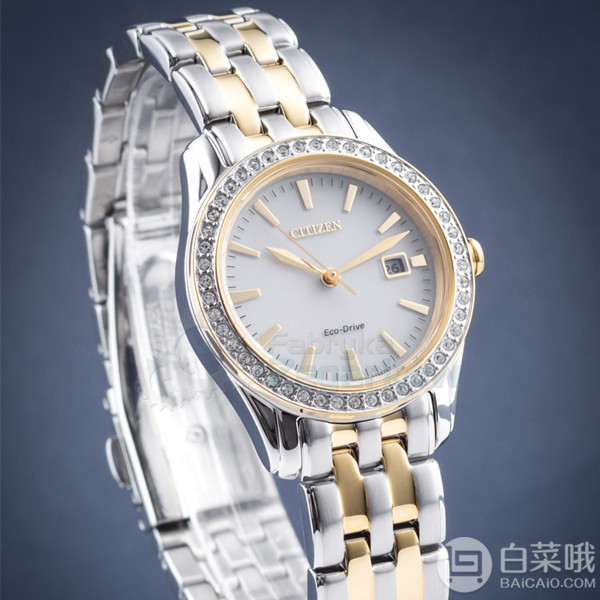 Citizen 西铁城 EW1908-59A 女士施华洛世奇水晶光动能手表 .33到手500元