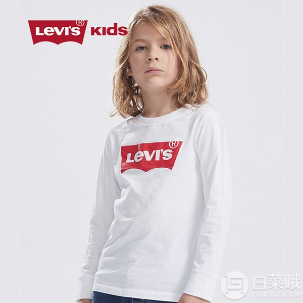 Levi's 李维斯 男童纯棉复古长袖T恤 四款新低79元包邮（需用券）