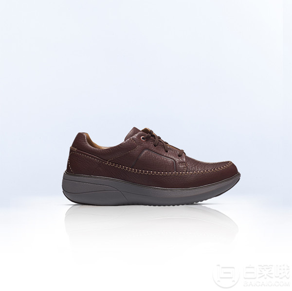 限UK9码 Clarks 其乐 Un Rise Lace 男士真皮休闲鞋 Prime会员免费直邮含税到手344元