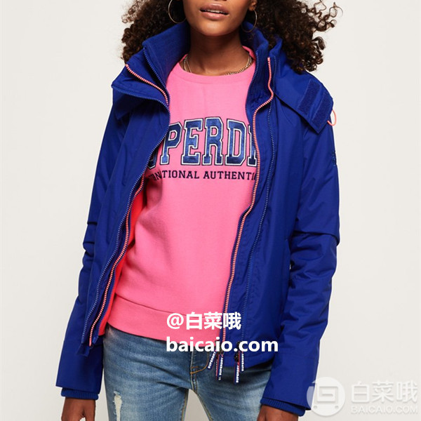 限XS码，Superdry 极度干燥 Arctic Windcheater 女士连帽防风夹克直邮含税到手320元