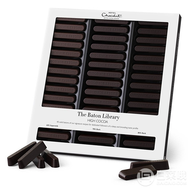 英国高端巧克力品牌，Hotel Chocolat 巴顿图书馆 高可可含量巧克力棒盒装 365g145.09元（可3件92折）