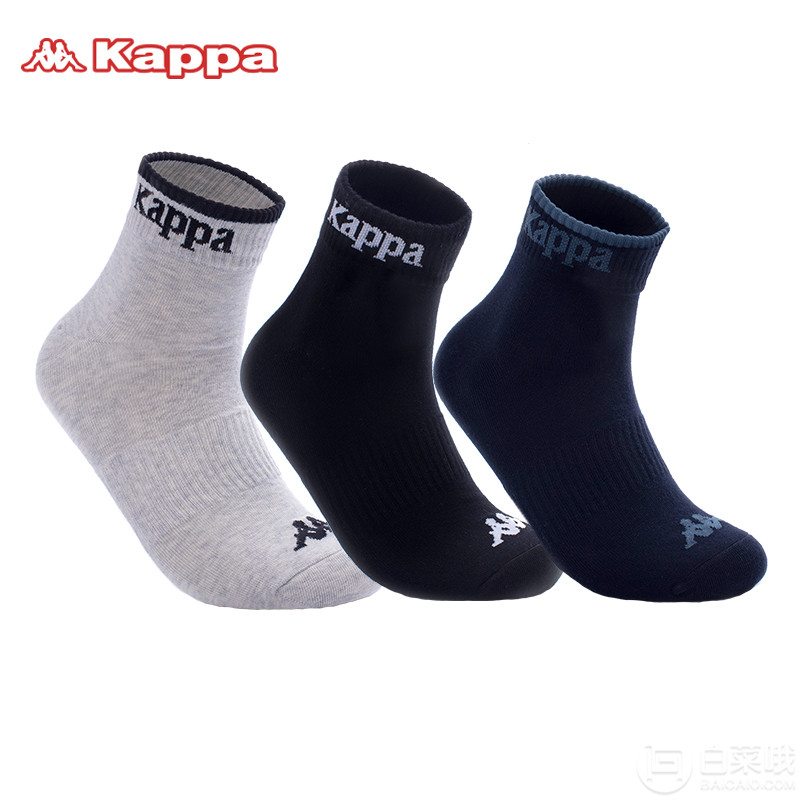 Kappa 卡帕 KP8W14 男女款休闲运动袜3双29元包邮（需领券）