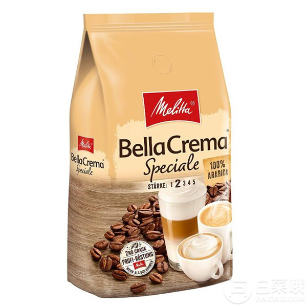 Melitta 美乐家 Bella Crema 中度烘焙 100%阿拉比卡咖啡豆1000g Prime会员凑单免费直邮含税到手123元