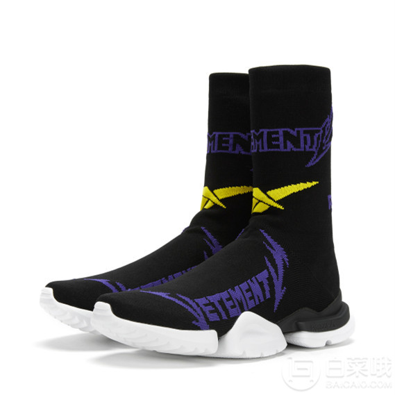 Vetements × Reebok 锐步联名款 Logo嵌花袜套型运动鞋2009元包邮