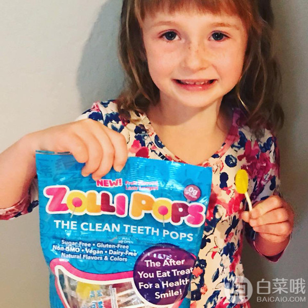 入榜福布斯健康食品，Zollipops 祖莉 清洁牙齿棒棒糖 多口味75支装120.88元