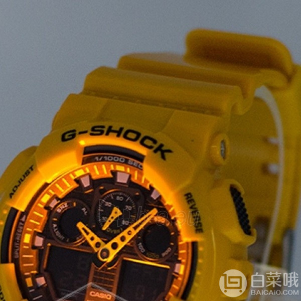 Casio 卡西欧 G-Shock系列 GA-100A-9AER 男士双显运动手表 Prime会员免费直邮含税到手485元