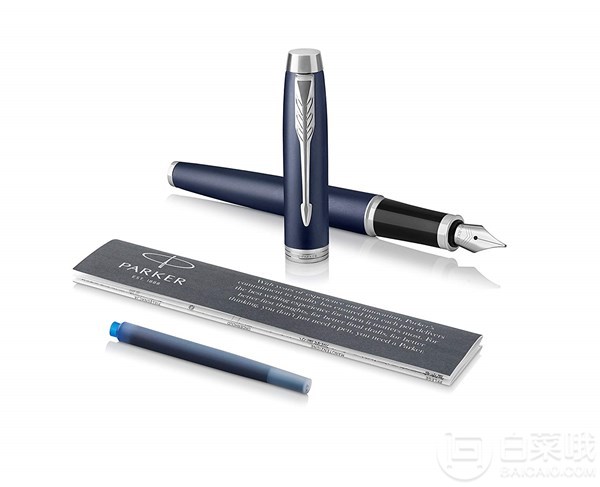 Parker 派克 IM系列 蓝杆银夹钢笔 M尖新低113.97 元（天猫368元）
