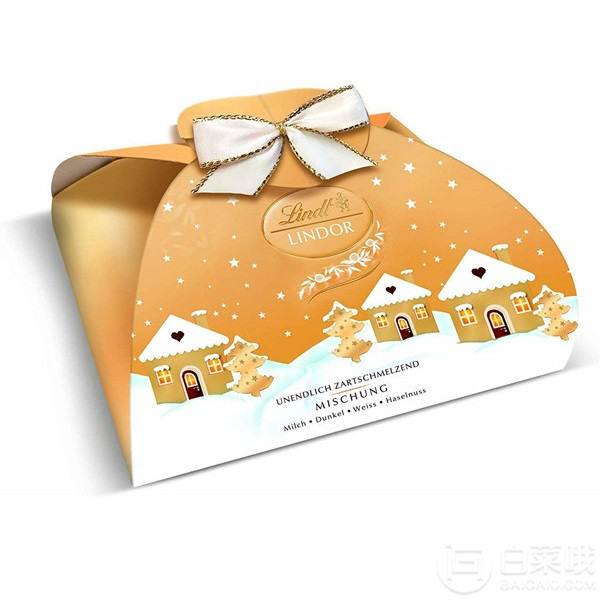 巧克力圣诞礼盒促销，Lindt 瑞士莲 巧克力圣诞礼盒200g61元（另有多款礼盒好价）