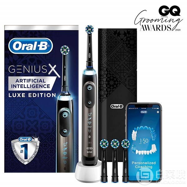Oral-B 欧乐B Genius X 20000 Luxe Edition特别版 新旗舰AI智能3D声波电动牙刷 带4刷头1098.5元