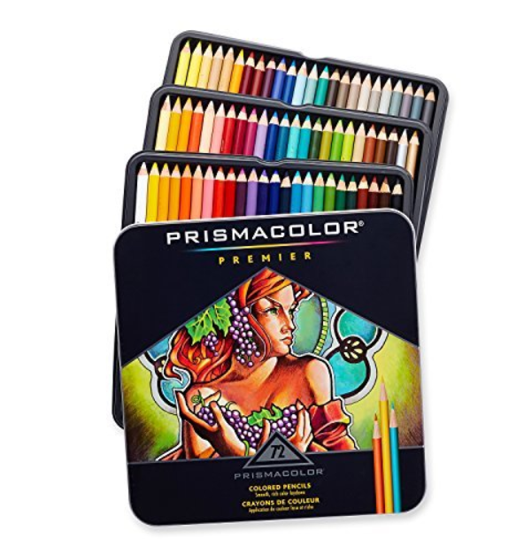 美国Sanford旗下，Prismacolor 霹雳马 3599 Premier软芯彩色铅笔 72色铁盒装新低192元