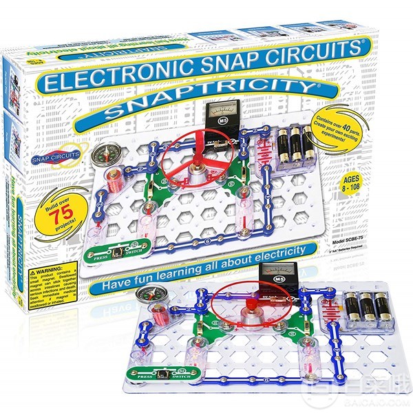 Elenco 埃伦克 Snap Circuits SCBE-75 电路积木玩具188元