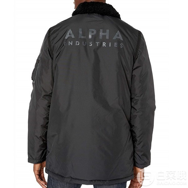 黑色M码，Alpha Industries 阿尔法 B-9 男士防水防寒大衣728元