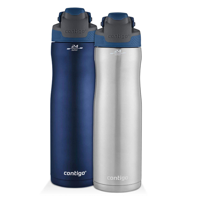 Contigo 康迪克 Autoseal Chill 不锈钢运动保温杯700ml*2个装185.1元（到手折合102.5元/个）