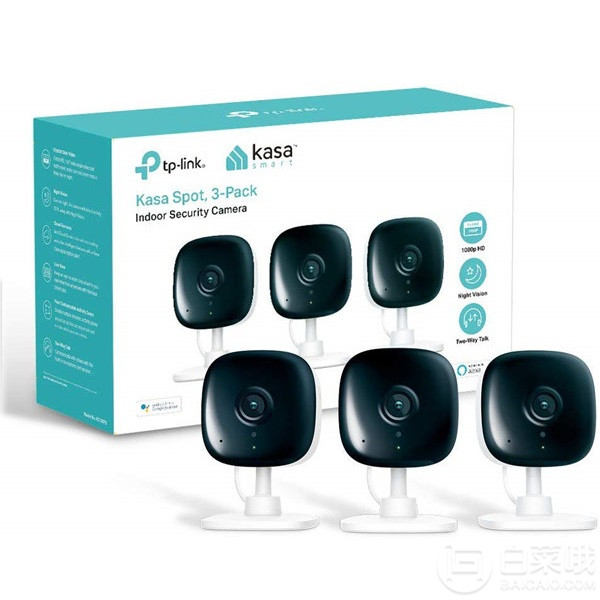 TP-Link 普联 Kasa Spot KC100 室内1080P高清无线摄像头3个装新低646.37元