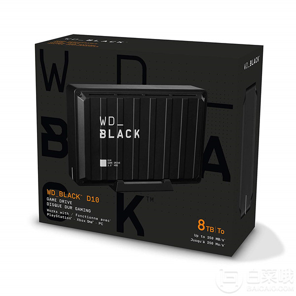 Western Digital 西部数据 Black P10 游戏硬盘8TB史低1025元