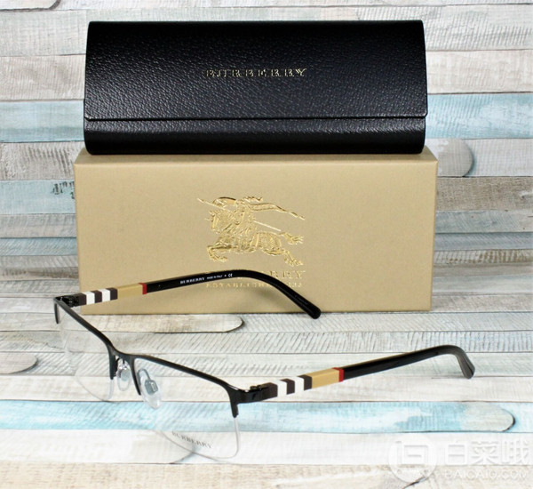 经典英伦格纹，Burberry 巴宝莉 BE1282 男士时尚半框金属眼镜架889.49元
