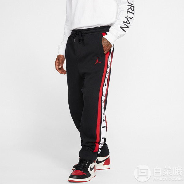 Nike 耐克 Jordan Air 男士串标起绒长裤BQ5665-100249元（可叠加满减）