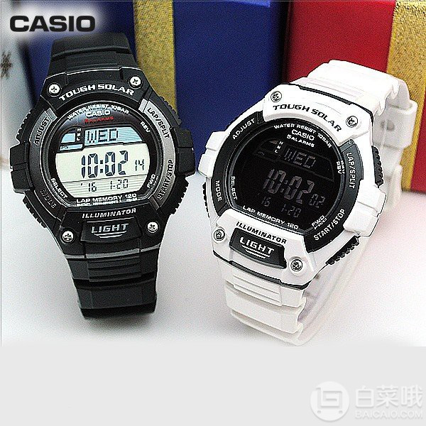 Casio 卡西欧 W-S220-1AJF 太阳能运动腕表折后249.8元（3件9折）