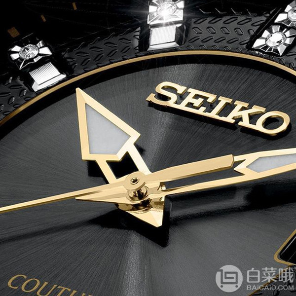 Seiko 精工 Coutura系列 SNE506 男士镶钻光动能手表新低1576.84元
