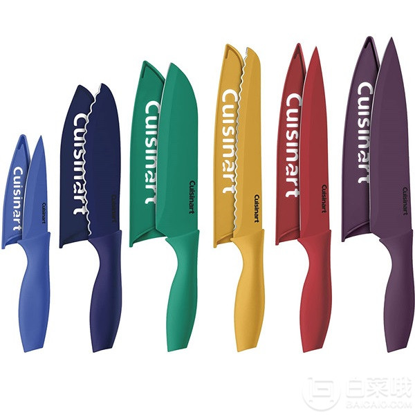 Cuisinart 美膳雅 C55-12PCKSAM 彩色不锈钢刀具12件套157.65元