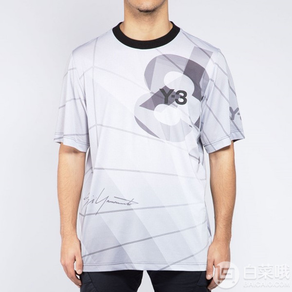 M码，Y-3 All Over Print 男士签名印花短袖运动T恤DY7221 £39.03（下单8折）凑单免费直邮到手345元