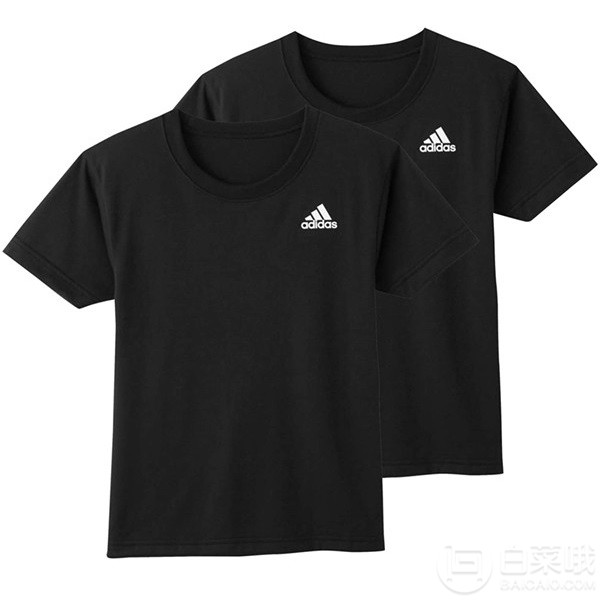 两色多码，adidas 阿迪达斯 One Point系列 AP232 儿童速干短袖T恤2件装70.63元