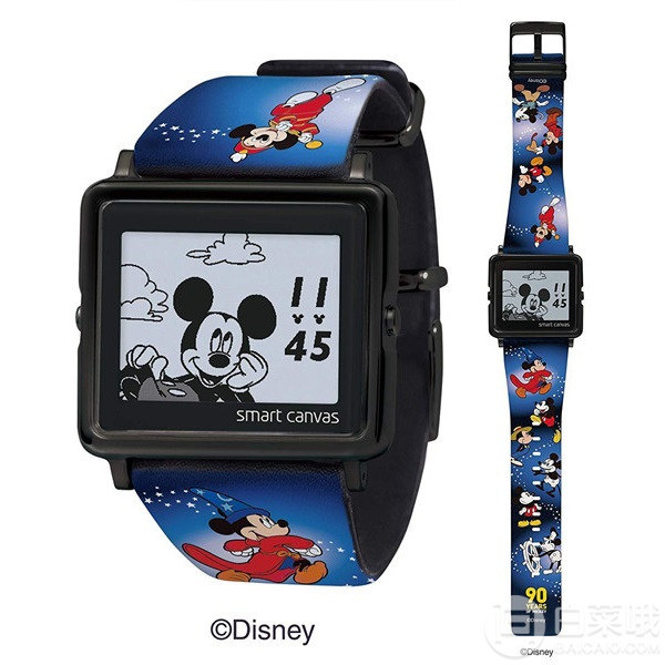 Epson 爱普生 Smart Canvas 米奇90周年限定款 Mickey & Friends 电子纸主题手表W1-DY3047L新低929.16元（3件9折）