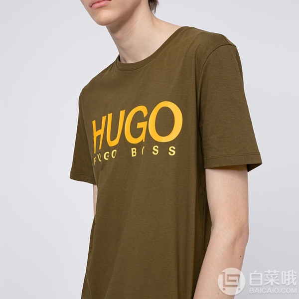 HUGO Hugo Boss 雨果·博斯 Dolive202 男士纯棉印花T恤 多色新低181元起（3件92折）