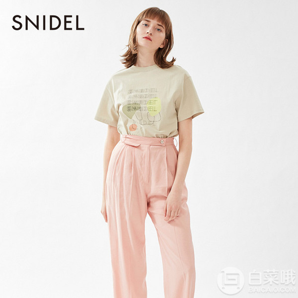 Snidel 2020年春夏款 女士纯棉印花短袖T恤SWCT201109折后242.18元（1件85折）