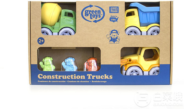 单件免邮，Green Toys 建筑工程车3件套新低100.78元