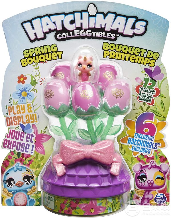 国际免邮月，Hatchimals 哈驰 CollEGGtibles 春之花束套装 含6只限定版神秘蛋155.13元