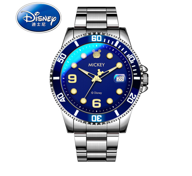 Disney 迪士尼 535蓝水鬼 男士防水夜光石英表170元包邮（下单立减）