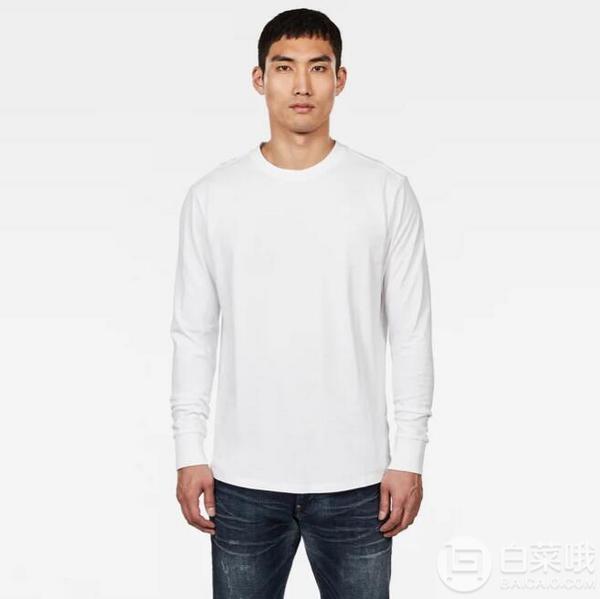 国际免邮月，G-Star Raw Swando 男士纯棉长袖T恤D15739-4561折后新低163.62元（3件92折）