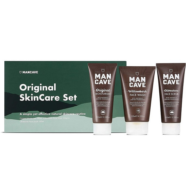 ManCave Originals 男士护肤3件套（磨砂膏100ml+洁面乳125ml+乳液100ml）110.9元