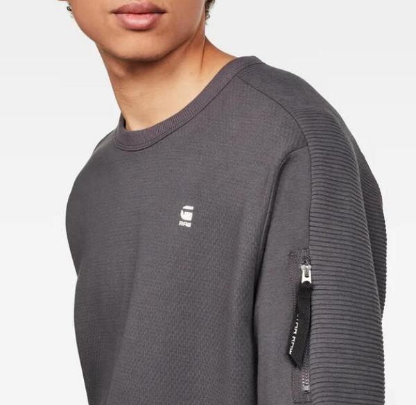 G-Star Raw Korpaz Pocket 男士拉鏈袖袋長袖T恤D16414折后新低186.4元（3件92折）