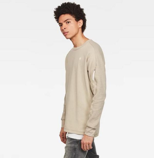 G-Star Raw Korpaz Pocket 男士拉鏈袖袋長袖T恤D16414折后新低186.4元（3件92折）