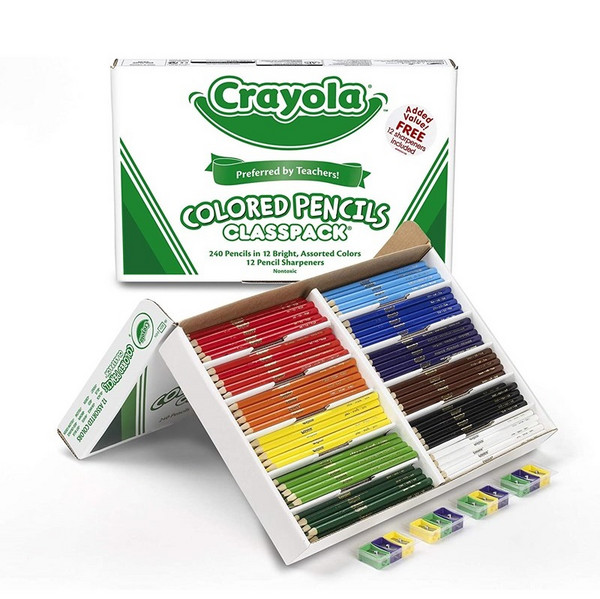 Crayola 绘儿乐 12色彩色铅笔套装240支+削笔器205元