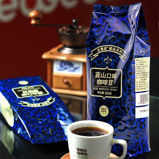 GEO 吉意欧 蓝山口味咖啡豆500g*4件+凑单品64.1元（折16元/袋）